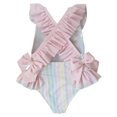 Picture of Meia Pata Girls Stripes Colour Barbados Swimsuit - Multi