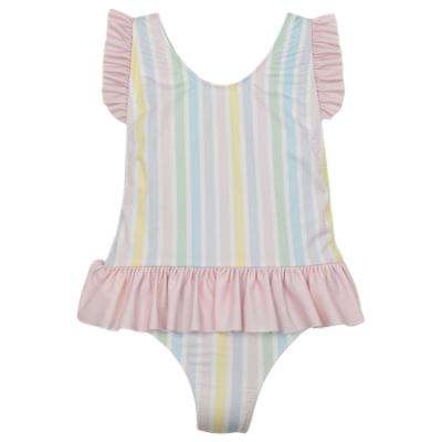 Picture of Meia Pata Girls Stripes Colour Saona Skirted Swimsuit - Multi
