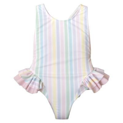 Picture of Meia Pata Girls Stripes Colour Bahamas Ruffle Swimsuit - Multi