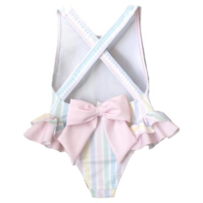 Picture of Meia Pata Girls Stripes Colour Bahamas Ruffle Swimsuit - Multi