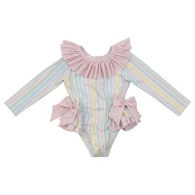 Picture of Meia Pata Girls Stripes Colour Jamaica Long Sleeve Swimsuit - Multi