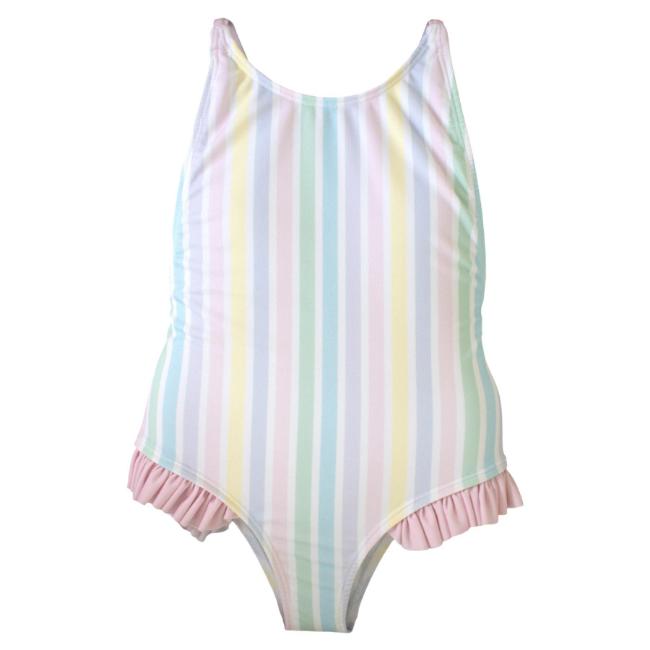 Picture of Meia Pata Girls Stripes Colour St. Maarten  Swimsuit - Multi