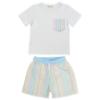 Picture of Meia Pata Boys Stripes Colour T-shirt & Swim Shorts Set X 2 - Multi