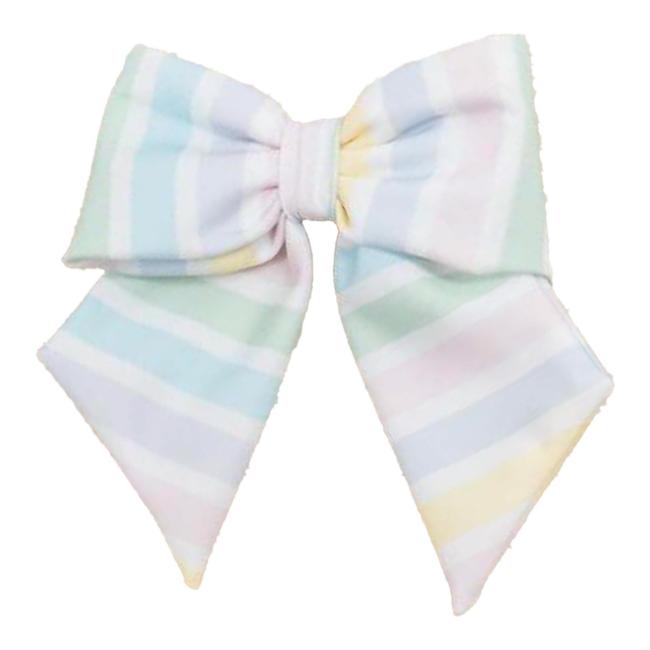 Picture of Meia Pata Girls Stripes Colours Beach Hair Bow On Clip - Multi