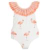 Picture of Meia Pata Girls Flamingos Cayo Coco Swimsuit - White Flamingo