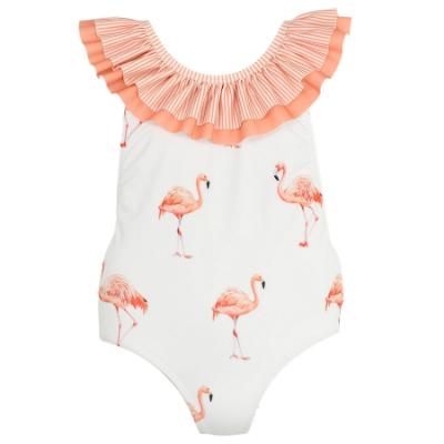 Picture of Meia Pata Girls Flamingos Cayo Coco Swimsuit - White Flamingo