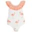 Picture of Meia Pata Girls Flamingos Cayo Coco Swimsuit - White Flamingo