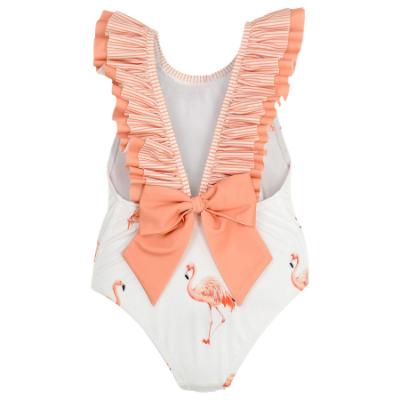 Picture of Meia Pata Girls Flamingos Cayo Coco Swimsuit - White Flamingo