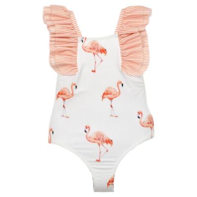 Picture of Meia Pata Girls Flamingos Aruba Swimsuit - White Flamingo