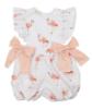 Picture of Meia Pata Girls Flamingos Ruffle Jumpsuit - White Flamingo