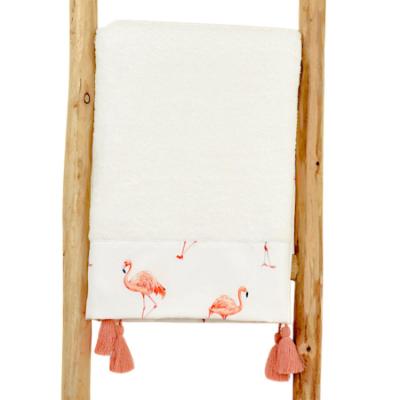 Picture of Meia Pata Flamingos Beach Towel - White Flamingo