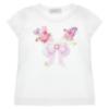 Picture of PRE ORDER Monnalisa Girls Garden Party Butterfly Top & Skirt Set X 2 - Ivory Lilac