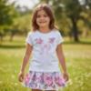 Picture of PRE ORDER Monnalisa Girls Garden Party Butterfly Top & Skirt Set X 2 - Ivory Lilac