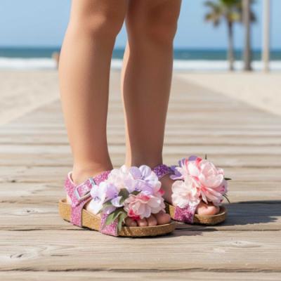 Picture of Monnalisa Girls Garden Party Bouquet Sandal - Multi