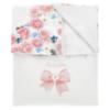 Picture of PRE ORDER Monnalisa Bebe Girls Rose Garden Blanket - Ivory Pink