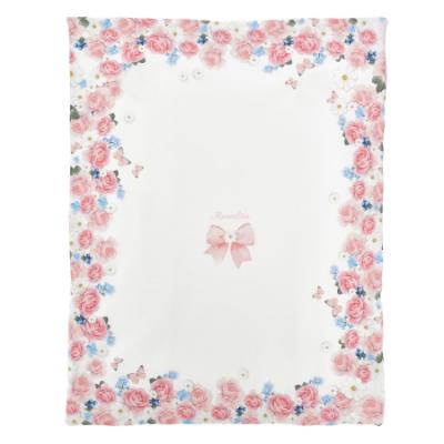 Picture of Monnalisa Bebe Girls Rose Garden Blanket - Ivory Pink