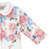Picture of PRE ORDER Monnalisa Bebe Girls Rose Garden Babygrow With Hat Set X 2 - Ivory Pink