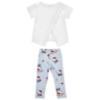 Picture of PRE ORDER Monnalisa Girls Hello Kitty Top & Legging Set X 2 - White Blue