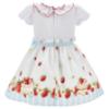 Picture of PRE ORDER Monnalisa Bebe Girls Disney Pooh Bear Dress - Ivory Red