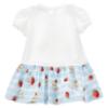 Picture of Monnalisa Bebe Girls Disney Pooh Bear Drop Waist Dress - Ivory Red Blue