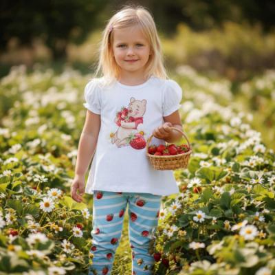 Picture of Monnalisa Bebe Girls Disney Pooh Bear Tunic & Legging Set X 2 - Ivory Red Blue