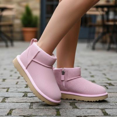 Picture of UGG Toddler Classic Ultra Mini Dazzle Boot Inside Zip - Ribbon Candy