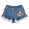Picture of Monnalisa Bebe Girls Disney Pooh Bear Top & Denim Shorts Set X 2 - Ivory Red Blue