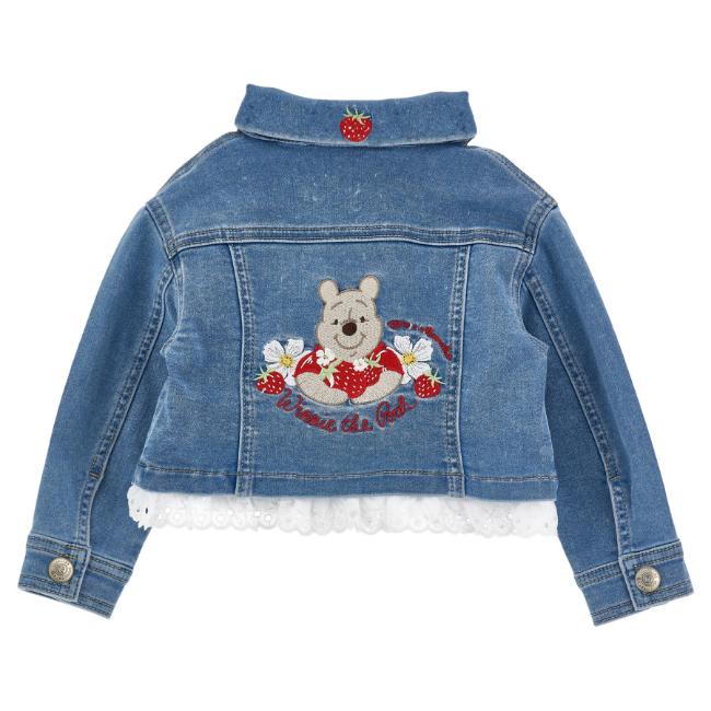 Picture of PRE ORDER Monnalisa Bebe Girls Disney Pooh Bear Denim Jacket - Blue Red