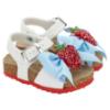 Picture of Monnalisa Girls Pooh Bear Strawberry Sandal - White Red