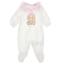 Picture of Monnalisa Bebe Girls Romantic Bunny Babygrow  - Ivory Pink