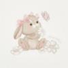 Picture of PRE ORDER Monnalisa Bebe Girls Romantic Bunny Blanket - Ivory Pink