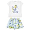 Picture of Monnalisa Girls Tinkerbell Lemons Top & Shorts Set X 2 - White Yellow