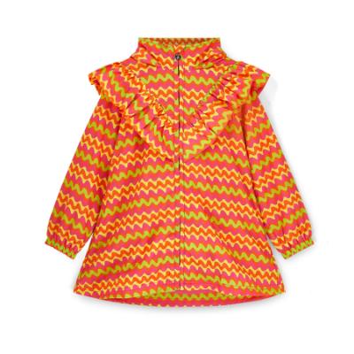 Picture of A Dee Tutti Frutti Tanya Zig Zag Print Raincoat - Bright Pink