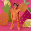Picture of A Dee Tutti Frutti Tanya Zig Zag Print Raincoat - Bright Pink