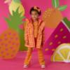 Picture of PRE ORDER A Dee Tutti Frutti Tanya Zig Zag Print Raincoat - Bright Pink