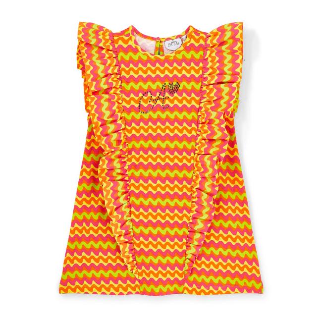 Picture of PRE ORDER A Dee Tutti Frutti Tate Zig Zag Dress - Bright Pink