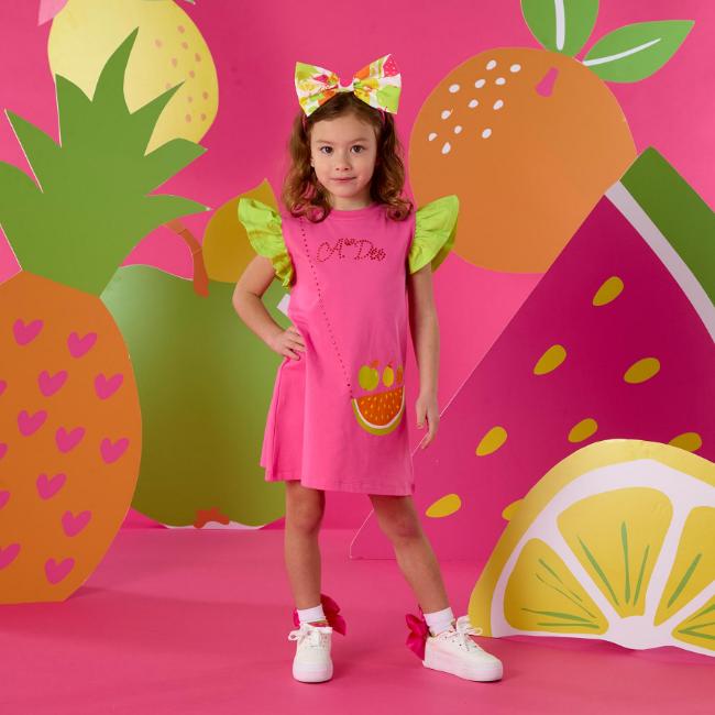 Picture of A Dee Tutti Frutti Tegan Handbag Dress - Bright Pink