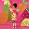 Picture of A Dee Tutti Frutti Tamara Print Dress With Bow - Bright White