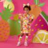 Picture of PRE ORDER A Dee Tutti Frutti Tamara Print Dress With Bow - Bright White