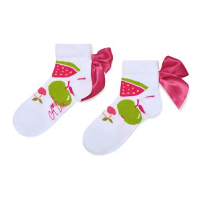 Picture of PRE ORDER A Dee Tutti Frutti Tiara Print Ankle Socks - Bright White