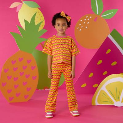 Picture of A Dee Tutti Frutti Thea Zig Zag Flare Set X 2 - Bright Pink