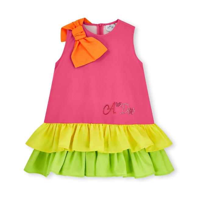 Picture of PRE ORDER A Dee Tutti Frutti Trudy Colour Block Dress - Bright Pink