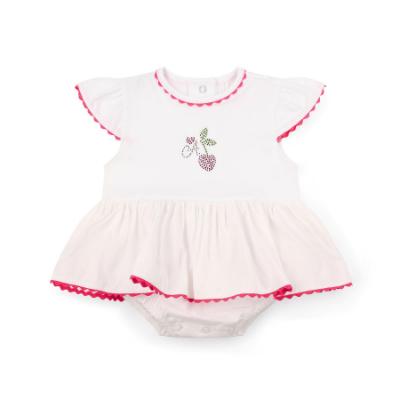 Picture of Little A Baby Girls Cutie Frutti Peggy Cherry Romper - Bright White