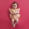 Picture of PRE ORDER Little A Baby Girls Cutie Frutti Paloma Print Romper - Bright White