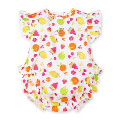 Picture of Little A Baby Girls Cutie Frutti Paloma Print Romper - Bright White