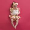 Picture of PRE ORDER Little A Baby Girls Cutie Frutti Pippa Print Jam Pant Set X 2 - Bright White