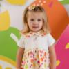 Picture of PRE ORDER Little A Baby Girls Cutie Frutti Payton Print Dress - Bright White