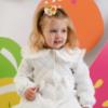 Picture of Little A Baby Girls Cutie Frutti Penelope Quilted Jacket - Bright White