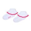 Picture of Little A Baby Girls Cutie Frutti Paige Ric Rac Frill Ankle Sock - Bright White