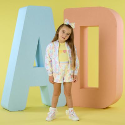 Picture of A Dee Signature Summer Sassy Initial Print Bomber  - Bright White